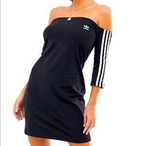 Adidas black shoulder dress. Size M